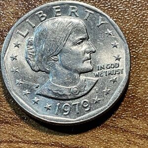 1979-P mint mark, wide rim Susan B. Anthony, one dollar coin. A collectors item.